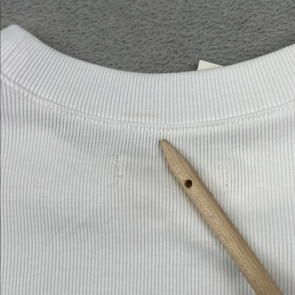 Madewell XS Ribbed White Short Sleeve T Shirt - Picture 8 of 9